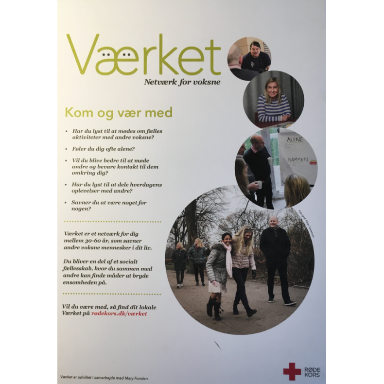 Plakat - Værket. Netværk for voksne A3