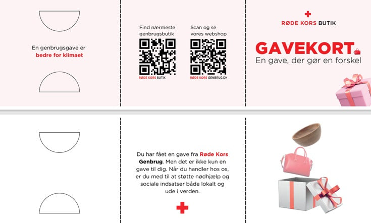 Gavekort, omslag / bundt á 20 stk.