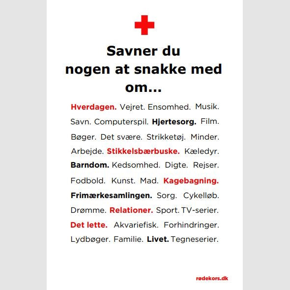 Postkort - SnakSammen: Savner du nogen at snakke med om... (samtaleemner)
