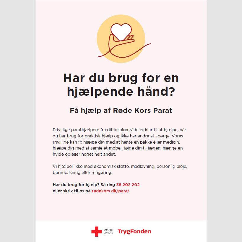 Modtagerplakat – Har du brug for en hjælpende hånd