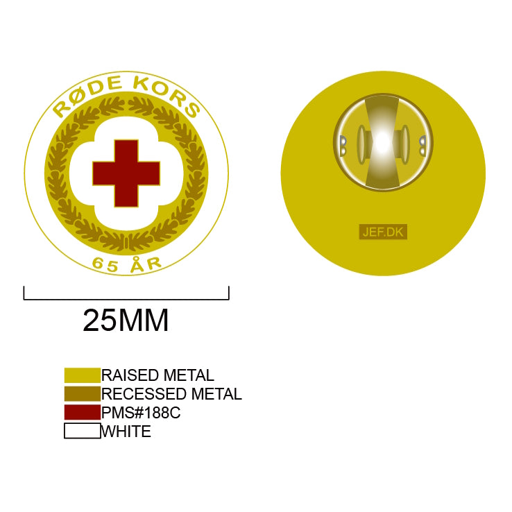 RK-emblem/årsnål - 65 år