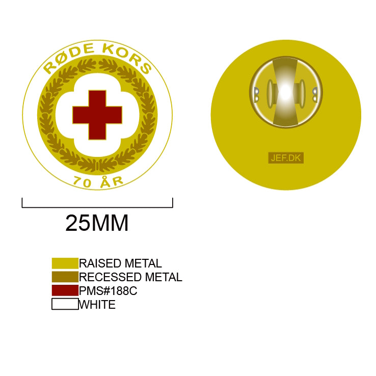 RK-emblem/årsnål - 70 år