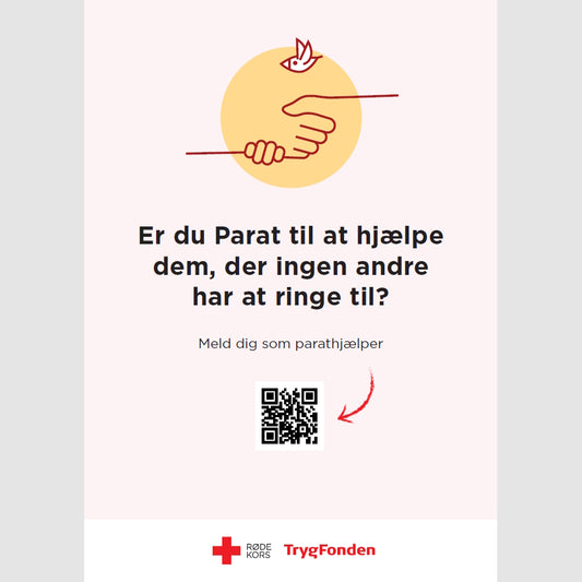 Røde Kors Parat parathjælper-postkort: Rekruttering