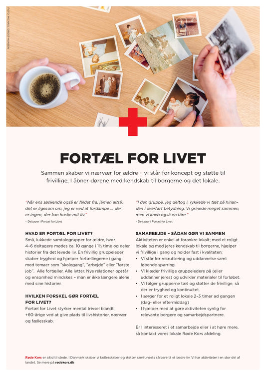 Flyer: Fortæl for Livet