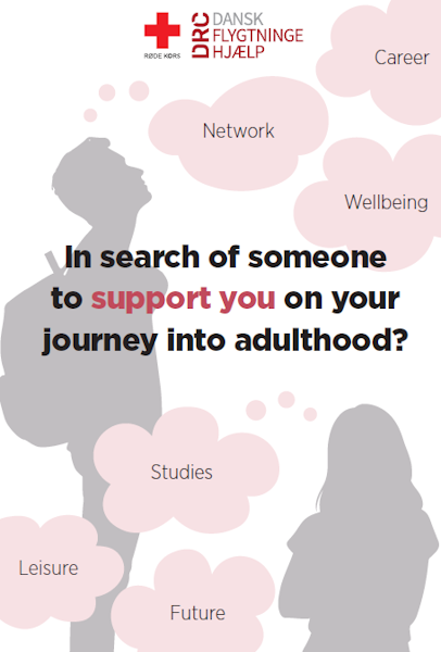 Flyer - Søger du en til at støtte dig i ungdomslivet? (engelsk)