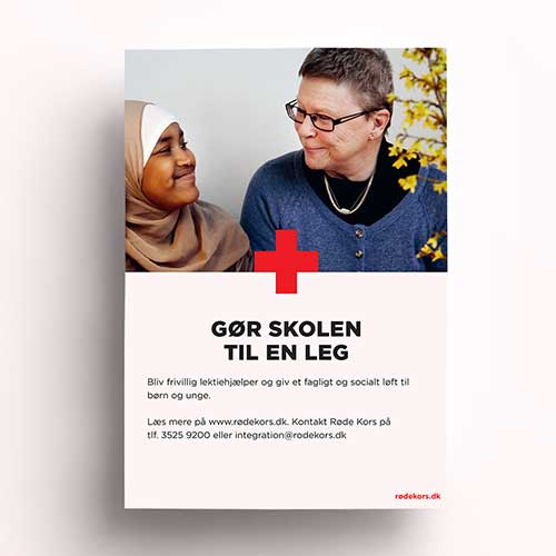 Plakat - Gør skolen til en leg – Røde Kors Frivilligshop